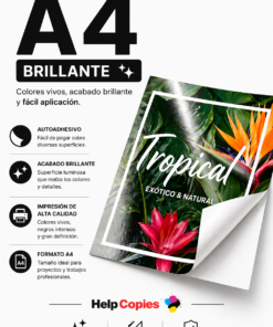 Papel Autoadhesivo A4 Brillante