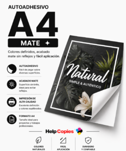 Papel Autoadhesivo A4 Mate