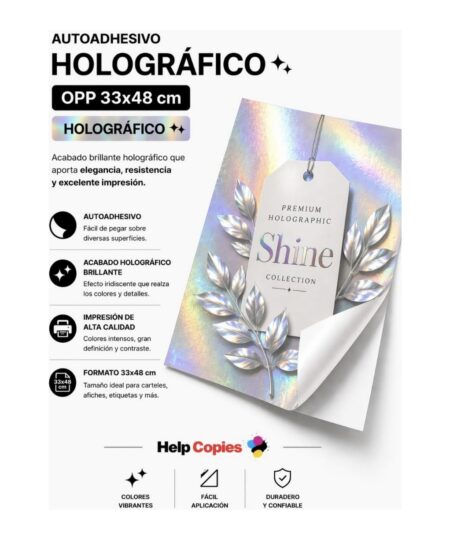 Papel Autoadhesivo OPP Holográfico